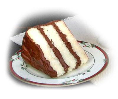 Chocolate Frosted Cake Slice