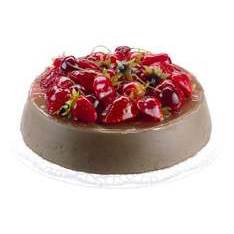 Chocolate Cake with Strawberry Topping