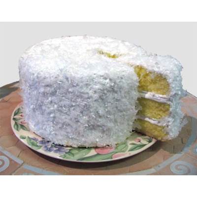 Yellow Cake with Coconut Frosting