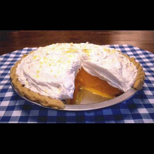 Lemon Meringue Pie with Slice Missing