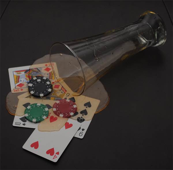 Beer Glass Spill (Poker Theme)