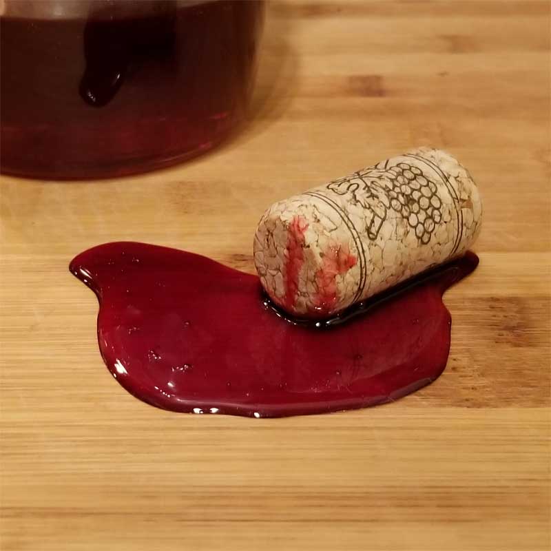 Red Wine Spill with Cork