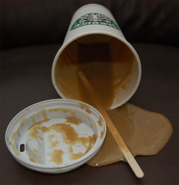 Fake Spilled Starbucks Iced Coffee Spill 12Oz Cup Staging Drink Handcrafted Art 