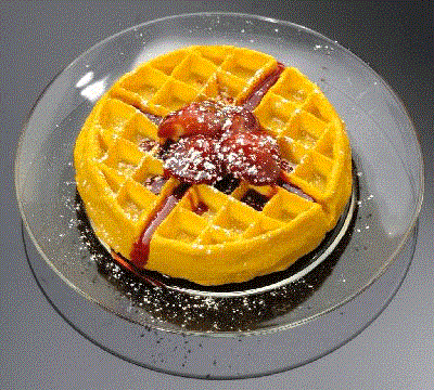 Waffle & Strawberries Plate